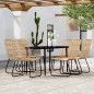 vidaXL Juego de comedor de jardín 7 piezas color roble vidaXL Juego de comedor de jardín 7 piezas color roble