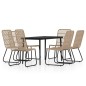 vidaXL Juego de comedor de jardín 7 piezas color roble vidaXL Juego de comedor de jardín 7 piezas color roble