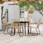 vidaXL Juego de comedor para jardín 5 piezas color roble vidaXL Juego de comedor para jardín 5 piezas color roble