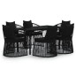 vidaXL Juego de comedor de jardín 7 piezas con cojines negro