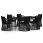 vidaXL Juego de comedor de jardín 7 piezas con cojines negro vidaXL Juego de comedor de jardín 7 piezas con cojines negro