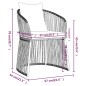 vidaXL Juego de comedor de jardín 7 piezas con cojines negro vidaXL Juego de comedor de jardín 7 piezas con cojines negro