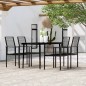 vidaXL Juego de comedor para jardín 5 piezas negro vidaXL Juego de comedor para jardín 5 piezas negro