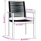 vidaXL Juego de comedor para jardín 5 piezas negro vidaXL Juego de comedor para jardín 5 piezas negro