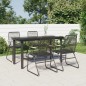 vidaXL Juego de comedor de jardín 5 piezas ratán PVC negro vidaXL Juego de comedor de jardín 5 piezas ratán PVC negro