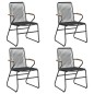 vidaXL Juego de comedor de jardín 5 piezas ratán PVC negro vidaXL Juego de comedor de jardín 5 piezas ratán PVC negro