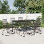 vidaXL Juego de comedor de jardín 7 piezas ratán PVC negro vidaXL Juego de comedor de jardín 7 piezas ratán PVC negro