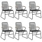 vidaXL Juego de comedor de jardín 7 piezas ratán PVC negro vidaXL Juego de comedor de jardín 7 piezas ratán PVC negro