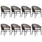 vidaXL Juego de comedor de jardín 9 piezas marrón vidaXL Juego de comedor de jardín 9 piezas marrón
