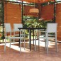 vidaXL Juego de comedor de jardín de 5 piezas blanco