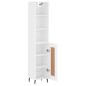 vidaXL Aparador alto madera contrachapada blanco 34,5x34x180 cm