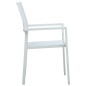 vidaXL Juego de comedor de jardín de 5 piezas blanco