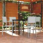vidaXL Juego de comedor de jardín de 5 piezas blanco vidaXL Juego de comedor de jardín de 5 piezas blanco