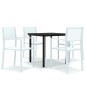vidaXL Juego de comedor de jardín de 5 piezas blanco vidaXL Juego de comedor de jardín de 5 piezas blanco