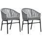 vidaXL Juego de comedor de jardín 3 piezas gris vidaXL Juego de comedor de jardín 3 piezas gris