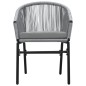vidaXL Juego de comedor de jardín 3 piezas gris vidaXL Juego de comedor de jardín 3 piezas gris