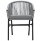 vidaXL Juego de comedor para jardín 5 piezas ratán sintético gris