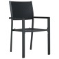 vidaXL Juego de comedor para jardín 7 piezas negro vidaXL Juego de comedor para jardín 7 piezas negro