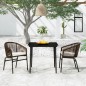 vidaXL Juego de comedor de jardín 3 piezas marrón vidaXL Juego de comedor de jardín 3 piezas marrón