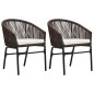 vidaXL Juego de comedor de jardín 3 piezas marrón vidaXL Juego de comedor de jardín 3 piezas marrón