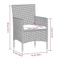 vidaXL Juego de comedor de jardín 7 piezas con cojines gris y negro vidaXL Juego de comedor de jardín 7 piezas con cojines gris y negro