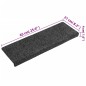vidaXL Alfombrilla escalera 15 uds tela punzonada gris 65x21x4 cm vidaXL Alfombrilla escalera 15 uds tela punzonada gris 65x21x4 cm