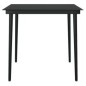 vidaXL Juego de comedor para jardín de 5 piezas con cojines negro