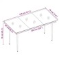 vidaXL Juego de comedor para jardín 5 piezas con cojines gris y negro vidaXL Juego de comedor para jardín 5 piezas con cojines gris y negro