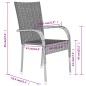 vidaXL Juego de comedor de jardín 7 piezas negro vidaXL Juego de comedor de jardín 7 piezas negro