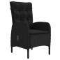 vidaXL Juego de comedor de jardín 7 piezas con cojines negro vidaXL Juego de comedor de jardín 7 piezas con cojines negro