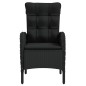 vidaXL Juego de comedor de jardín 7 piezas con cojines negro vidaXL Juego de comedor de jardín 7 piezas con cojines negro