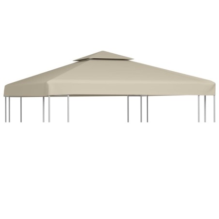 vidaXL Cubierta de repuesto de cenador 310 g/m² beige 3x3 m