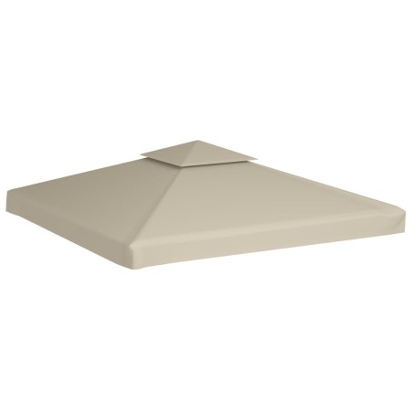 vidaXL Cubierta de repuesto de cenador 310 g/m² beige 3x3 m