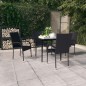 vidaXL Juego de comedor para jardín 5 piezas negro vidaXL Juego de comedor para jardín 5 piezas negro