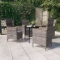 vidaXL Juego de comedor de jardín 5 piezas con cojines gris vidaXL Juego de comedor de jardín 5 piezas con cojines gris