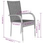 vidaXL Juego de comedor de jardín 7 piezas marrón y negro vidaXL Juego de comedor de jardín 7 piezas marrón y negro