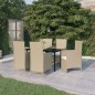 vidaXL Juego de comedor de jardín 7 piezas con cojines beige vidaXL Juego de comedor de jardín 7 piezas con cojines beige