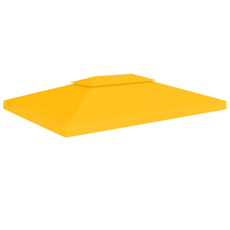 vidaXL Toldo de cenador 2 niveles 310 g/m² 4x3 m amarillo vidaXL Toldo de cenador 2 niveles 310 g/m² 4x3 m amarillo