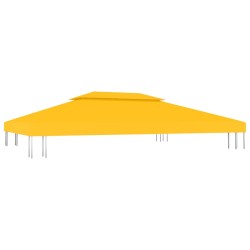 vidaXL Toldo de cenador 2 niveles 310 g/m² 4x3 m amarillo