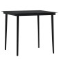 vidaXL Juego de comedor de jardín 3 piezas con cojines negro vidaXL Juego de comedor de jardín 3 piezas con cojines negro