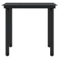 vidaXL Juego de comedor de jardín 3 piezas con cojines negro vidaXL Juego de comedor de jardín 3 piezas con cojines negro