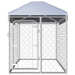 vidaXL Perrera de exterior con techo 200x100x125 cm