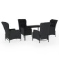 vidaXL Juego de comedor de jardín 5 piezas gris oscuro vidaXL Juego de comedor de jardín 5 piezas gris oscuro
