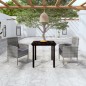 vidaXL Juego de comedor de jardín 3 piezas gris antracita vidaXL Juego de comedor de jardín 3 piezas gris antracita