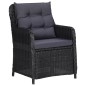 vidaXL Juego de comedor de jardín 9 piezas negro vidaXL Juego de comedor de jardín 9 piezas negro
