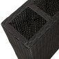 vidaXL Jardinera alta con 4 macetas ratán sintético negro vidaXL Jardinera alta con 4 macetas ratán sintético negro