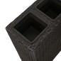 vidaXL Jardinera alta con 4 macetas ratán sintético negro vidaXL Jardinera alta con 4 macetas ratán sintético negro