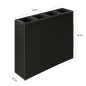 vidaXL Jardinera alta con 4 macetas ratán sintético negro vidaXL Jardinera alta con 4 macetas ratán sintético negro
