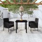 vidaXL Juego de comedor para jardín 3 piezas negro vidaXL Juego de comedor para jardín 3 piezas negro