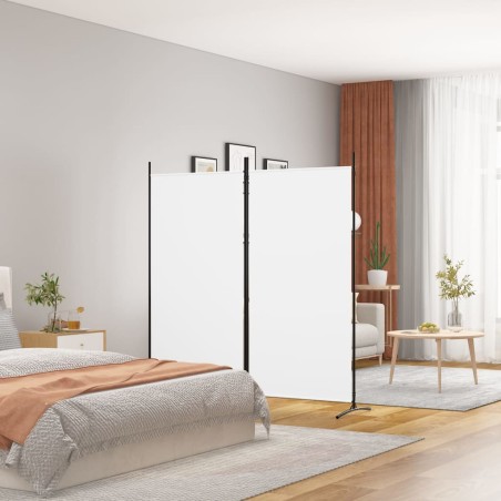  vidaXL Biombo divisor de 2 paneles de tela blanco 175x180 cm